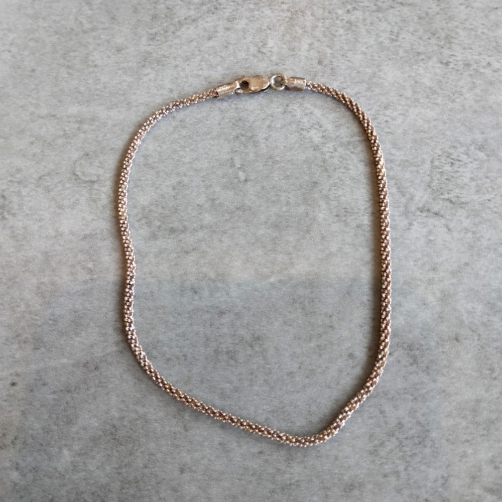 Sterling Silver Diamond Cut Ankle/Bracelet